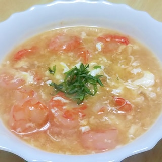 海老と卵白のとろとろスープ